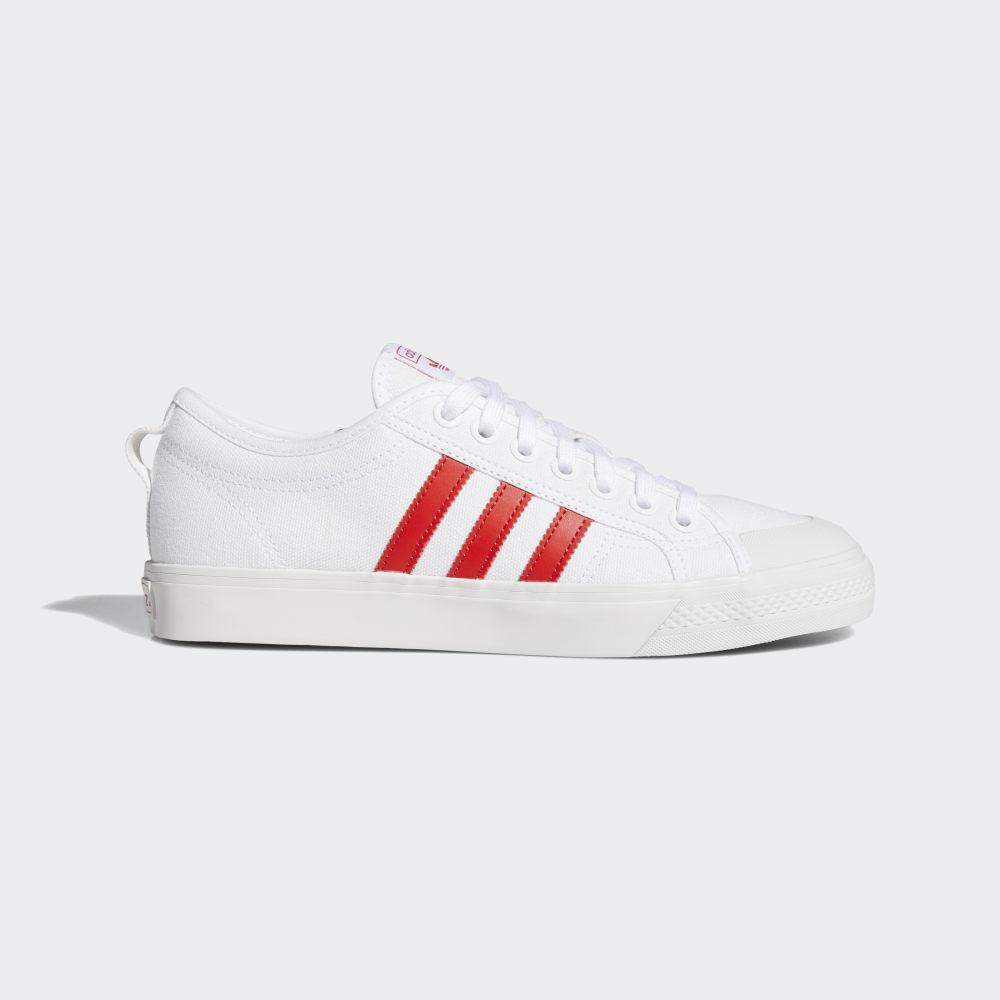 Adidas Men's Nizza Originals Shoes White/Red Ireland EF5687